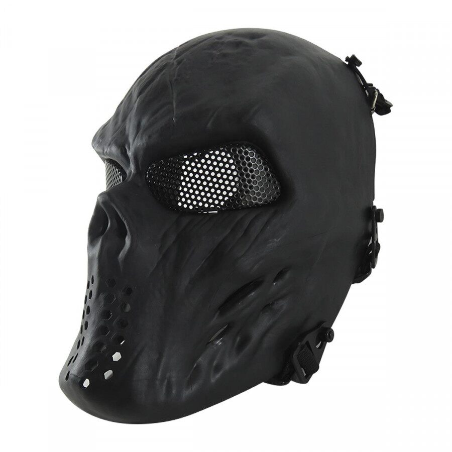 Máscara Proteção Airsoft Tático Full Face Skull Lente Metal Telado NTK -  PraMil Artigos Militares
